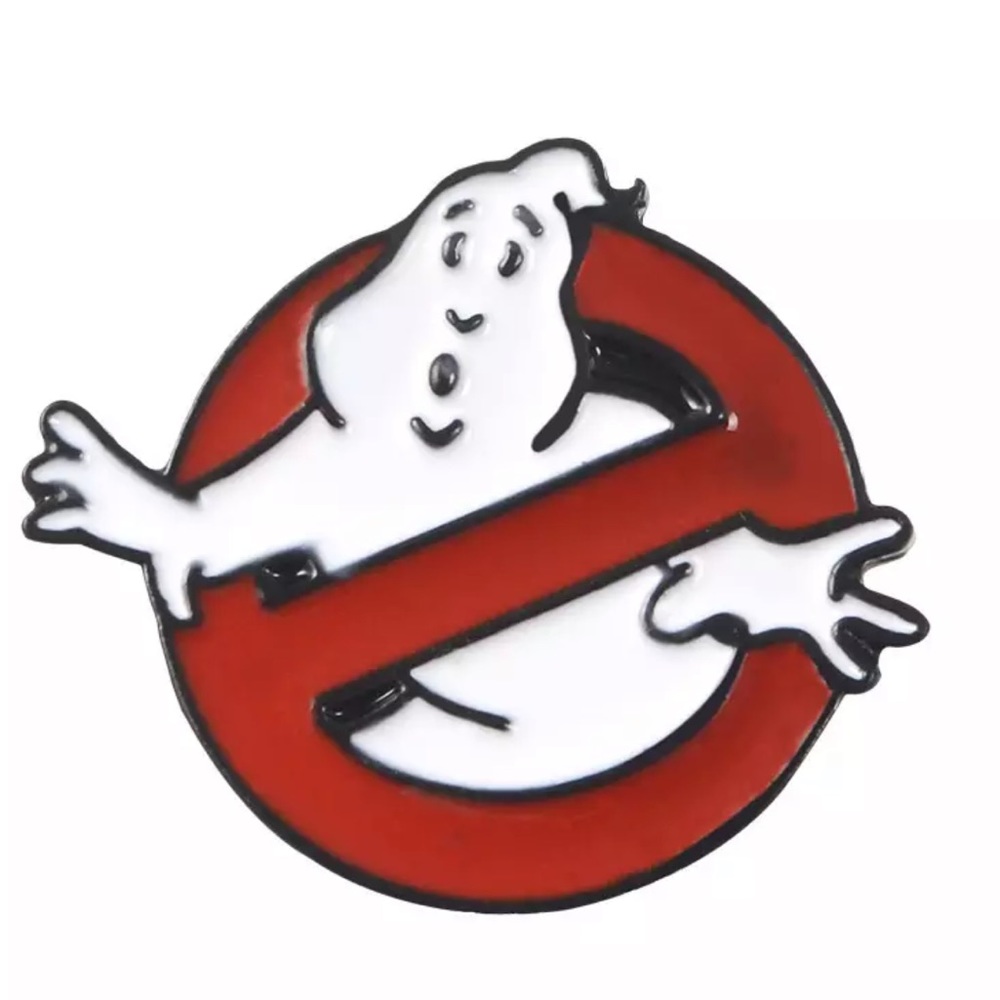 Ghostbusters Enamel Pin, Red & White, Logo